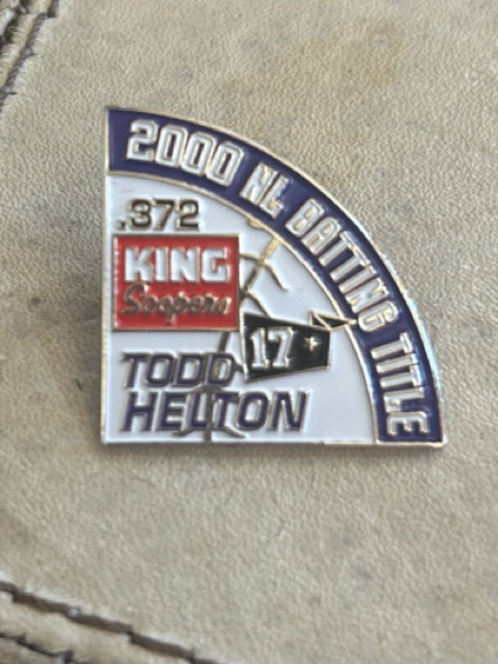 Commemorative Pin Colorado Rockies Todd Helton 2000 baseball - batting title